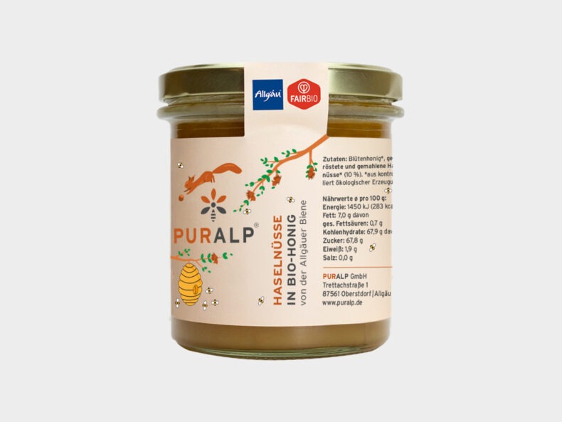 Haselnuss in Bio-Blütenhonig
